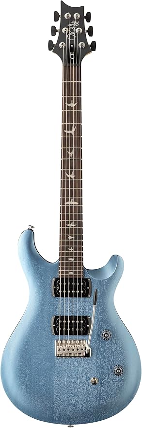 PRS 115992IN SE Series CE24 Standard Satin Double Cut Electric Guitar (Ice Blue Metallic)