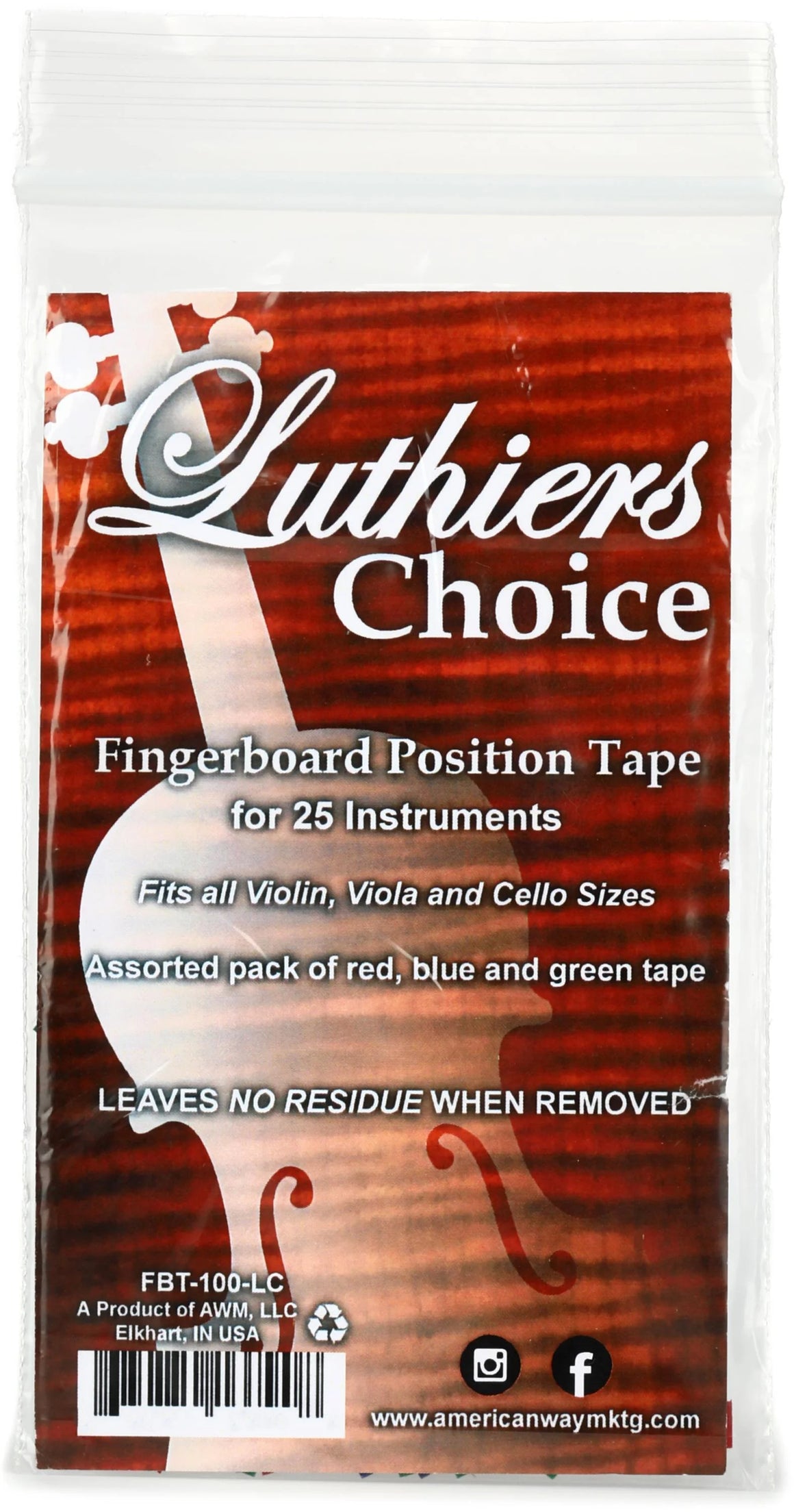 Luthiers Choice FBT100LC Fingerboard Tape 100 Asst. Strips Luthiers Choice