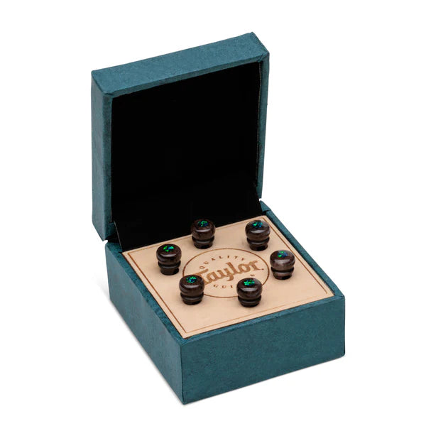TAYLOR 72601 Brown Bone w/ Green Opal Bridge Pin Set, 5" Taper