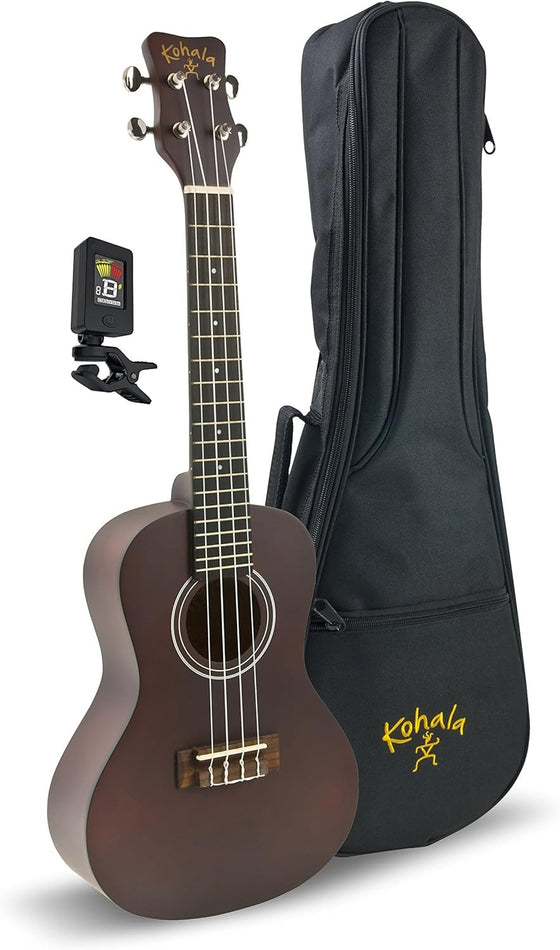Kohala KPPS Soprano Ukulele Pack, Includes Padded Gig Bag & Clip-on Tuner