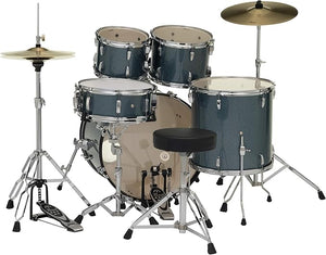 Pearl RS525SBRDC703 Roadshow 5 Piece Complete Drum Set w/ BRD1 3 Cymbal Pack & Additional Cymbal Stand (Aqua Blue Glitter)