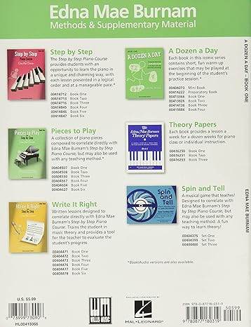 HAL LEONARD HL00413366 A Dozen a Day Book 1 - Ray's Midbell Music