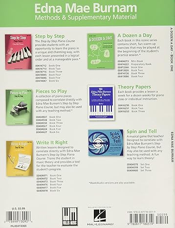 HAL LEONARD HL00413366 A Dozen a Day Book 1