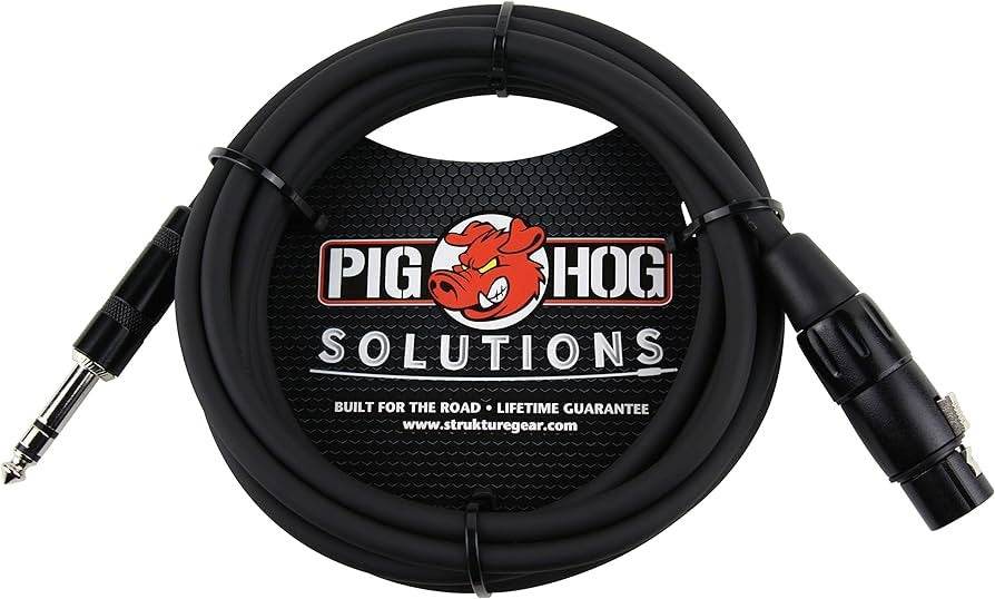 Pig Hog PXTMXF1 10' TRS(m)-XLR(f) Balanced Cable - Ray's Midbell Music