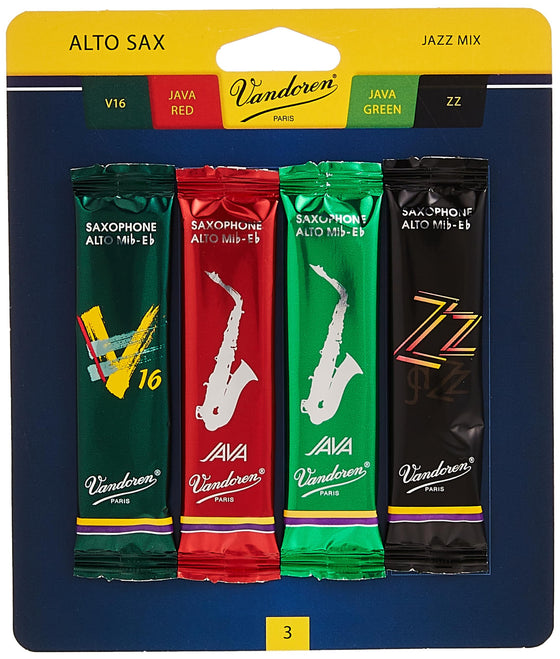 VANDOREN SRMIXA3 #3 Jazz Reed Sampler Alto Sax