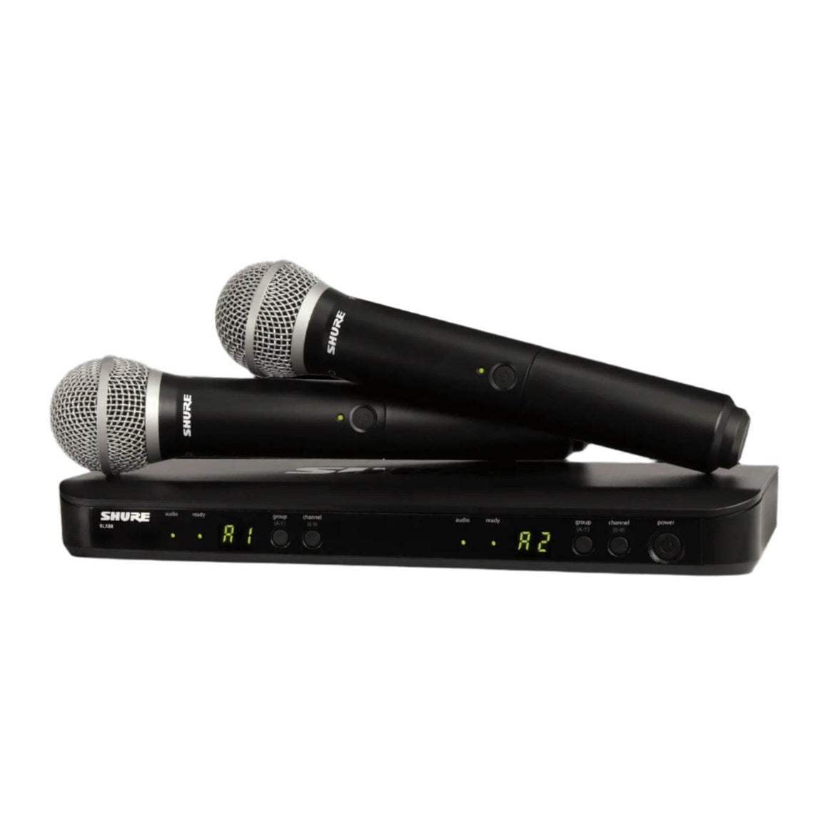 SHURE BLX288/PG58-H10 BLX Wireless Dual Vocal System with two PG58 Handheld Transmitters - Ray's Midbell Music