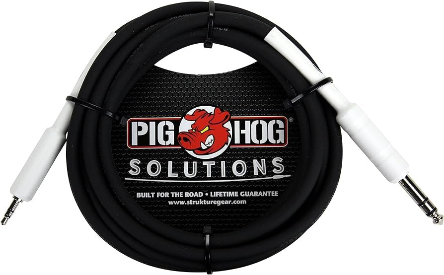 Pig Hog PX48J10 10' 1/4" TRS to 1/8" Cable