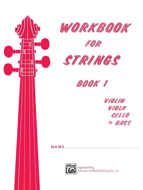 ALFRED 0013173 Workbook for Strings, Book 1 Bass Book