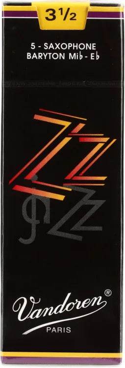 VANDOREN ZZ SR4435 #3.5 Bari Sax Reeds, Box of 5 - Ray's Midbell Music
