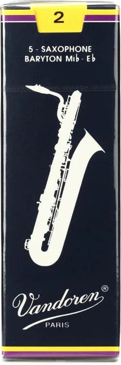 VANDOREN SR242 #2 Bari Sax Reeds, Box of 5 - Ray's Midbell Music