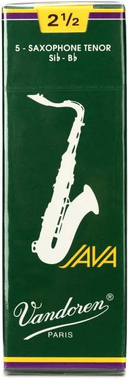 VANDOREN SR2725 #2.5 Tenor Sax Java Reeds, Box of 5 - Ray's Midbell Music