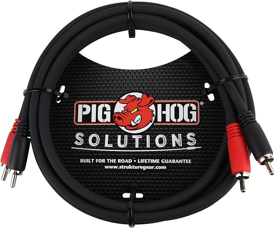 Pig Hog PDRCA06 6' RCA-RCA Dual Cable