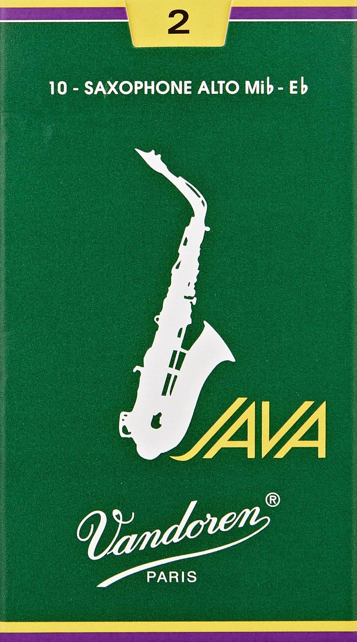 VANDOREN SR262 #2 Java Alto Saxophone Reeds, Box of 10 - Ray's Midbell Music