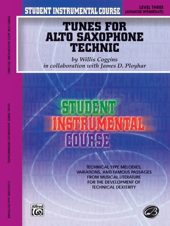 ALFRED 00BIC00333A Student Instrumental Course: Tunes for Alto Saxophone Technic, Level III