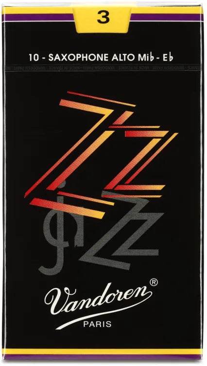 VANDOREN ZZ SR413 #3 Alto Sax Reeds, Box of 10 - Ray's Midbell Music