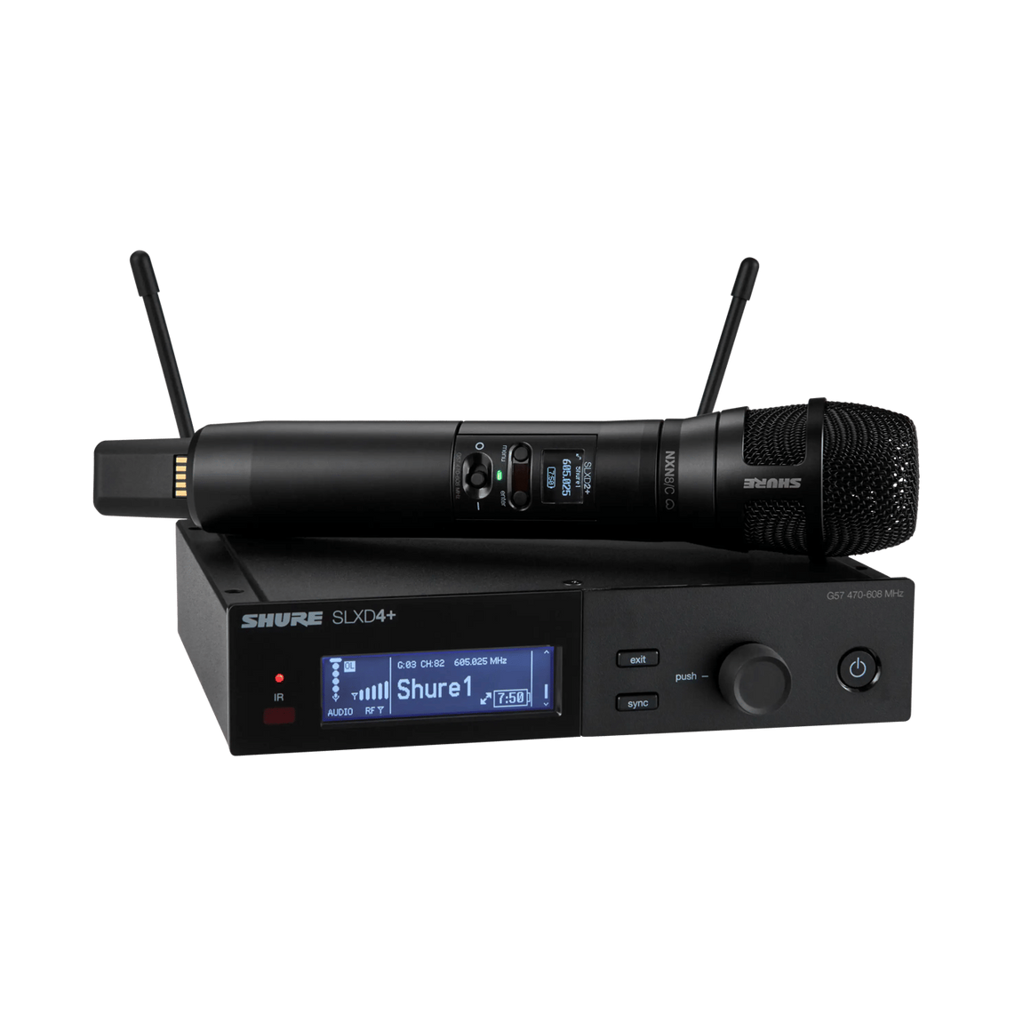 SHURE SLXD24+/N8C-G57 Digital Wireless Handheld System with Nexadyne 8/C Cardioid Dynamic Microphone