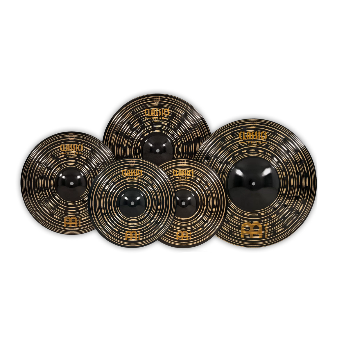Meinl CCDCS4 Classics Custom Dark Expanded Cymbal Set (14" HH", 16" HC, 18" HC, 20" HR)