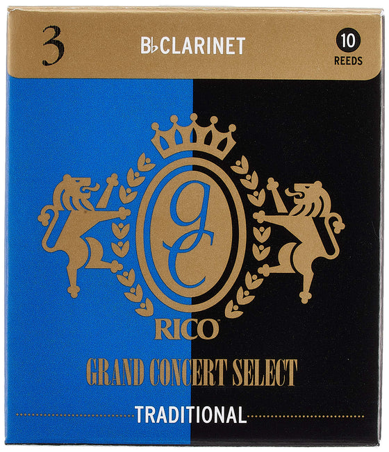 GRAND CONCERT RGC10BCL300 #3 Bb Clarinet Traditional Reeds (10 pack)