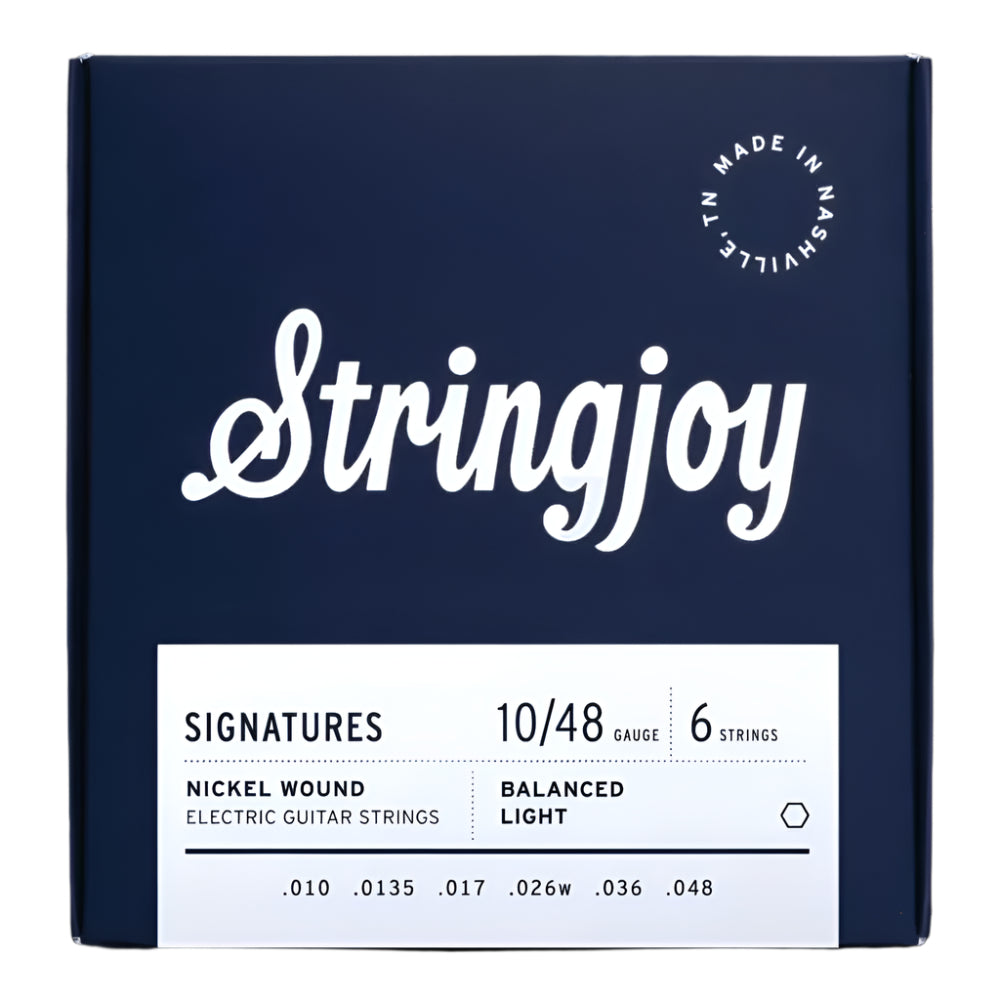 Stringjoy SJ-BAL10 Signature Balanced Light Gauge (10-48) Nickel Wound Electric Guitar Strings