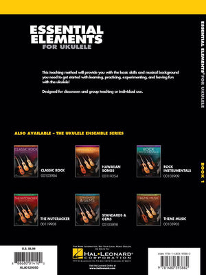 HAL LEONARD HL00116015 Essential Elements for Ukulele - Method Book 1 - Comprehensive Ukulele Method - Ray's Midbell Music