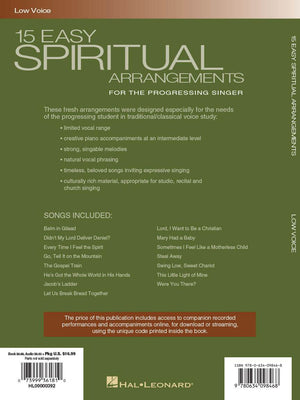 HAL LEONARD HL00000392 15 Easy Spiritual Arrangements - Ray's Midbell Music