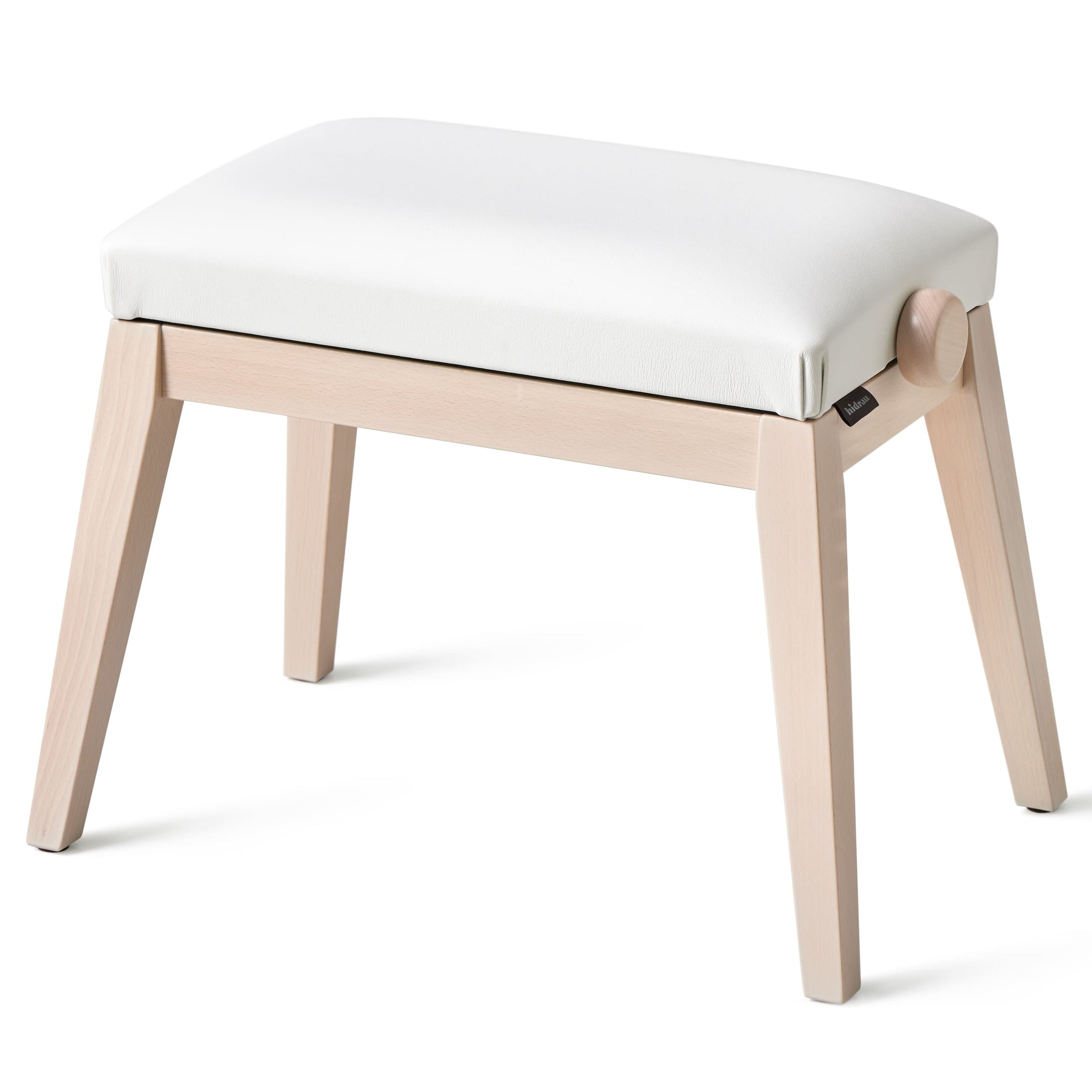 CASIO BG50WE Height Adjustable Kobe Bench by Hidrau (White) European Beech Wood