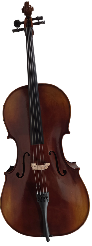 Cedar Music CBCLO44OFT 4/4 Cello with French Bridge, Bow, and Gig Bag