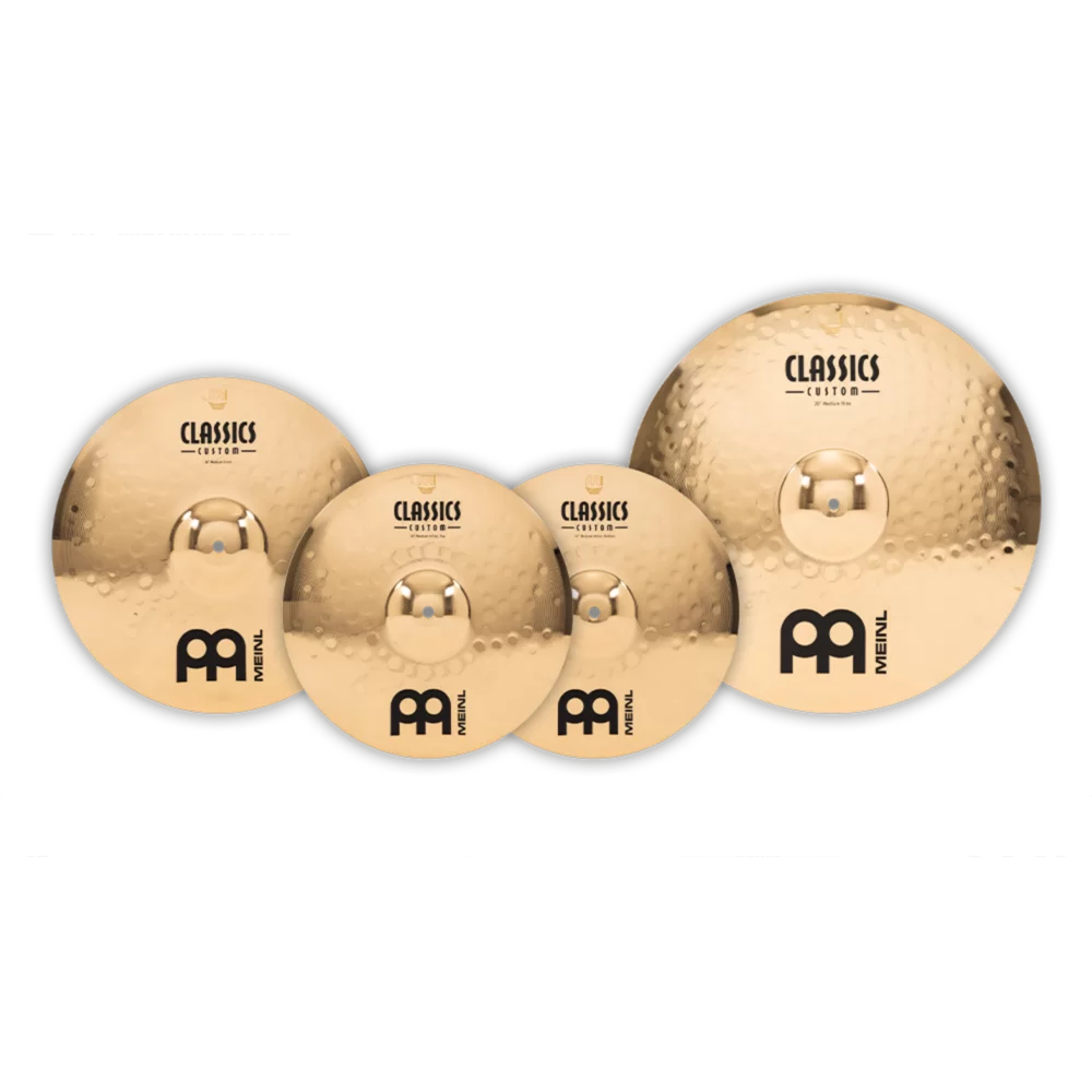 MEINL PERCUSSN CC141620 Classics Custom Brilliant Complete Cymbal Set (14" MH, 16" MC, 20" MR)