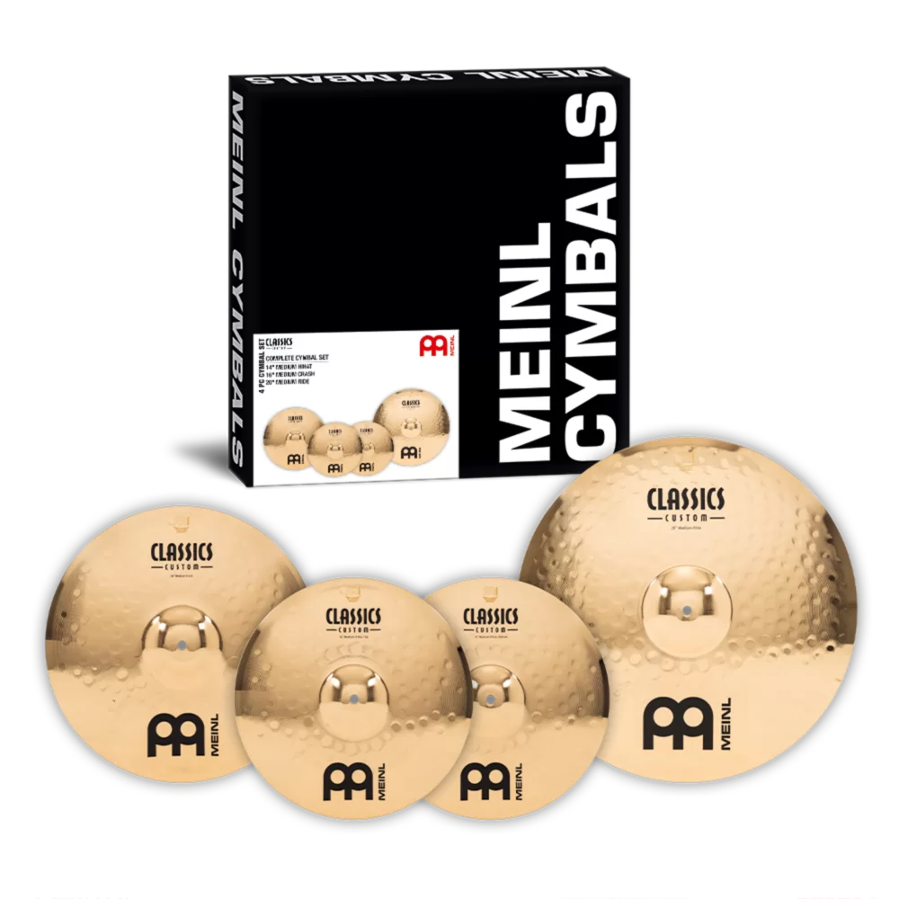 MEINL PERCUSSN CC141620 Classics Custom Brilliant Complete Cymbal Set (14" MH, 16" MC, 20" MR)