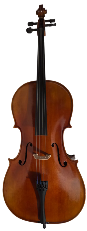 Cedar Music CDCLO44OFT 4/4 Cello with French Bridge, Bow, and Gig Bag
