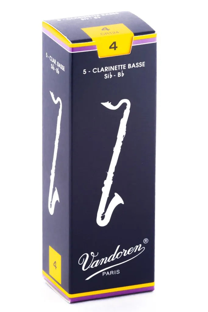 Vandoren CR124 #4 Bass Clarinet Reeds, Box of 5