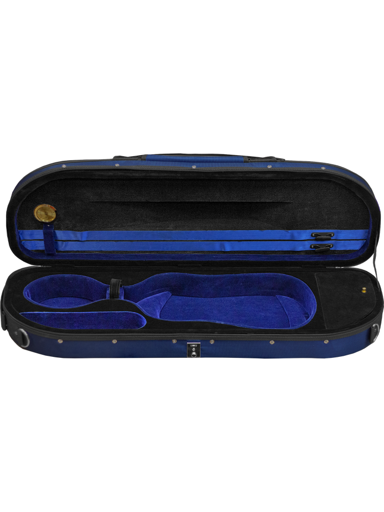 Maple Leaf CVN4100BLPL 4/4 Violin Pressurized Foam Case, Navy Exterior/Black & Navy Interior