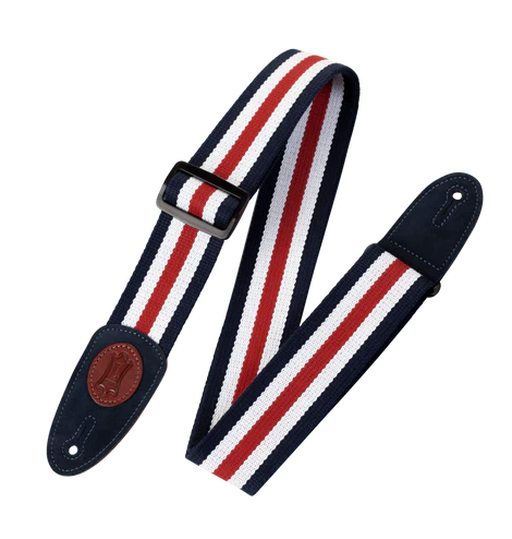 LEVYS MSSC8RWB  2" Cotton Guitar Strap, Red White And Blue