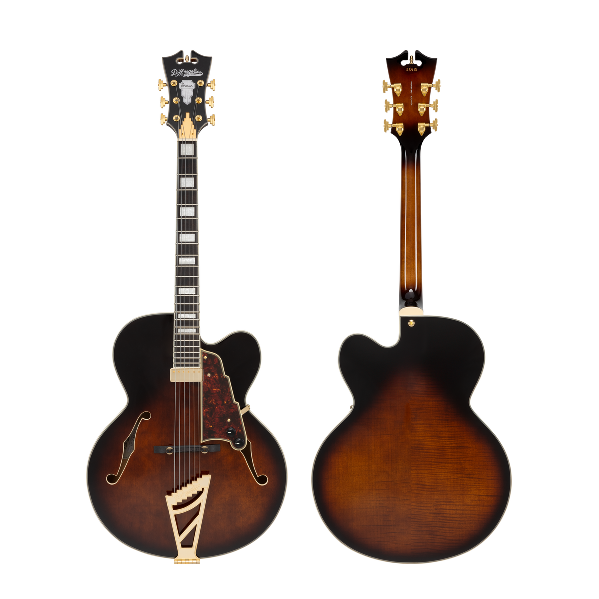 D' ANGELICO DAPEXL1GBRBGT Premier EXL 1 Archtop Single Cutaway Hollow Body Guitar (Brown Burst)