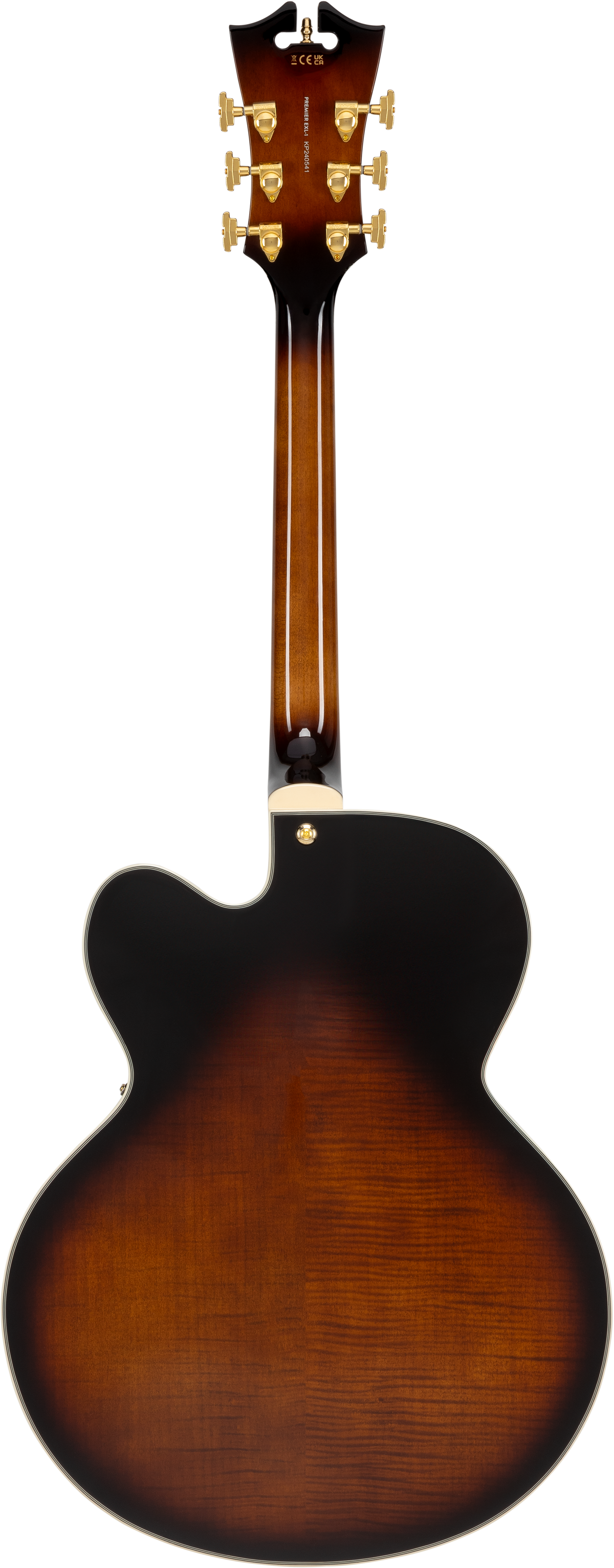 D' ANGELICO DAPEXL1GBRBGT Premier EXL 1 Archtop Single Cutaway Hollow Body Guitar (Brown Burst)