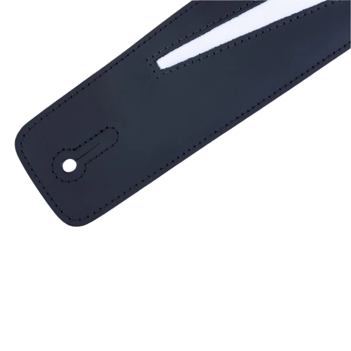 LEVYS DM2BLK 2 1/2" Leather Guitar Strap w/ Leather Lightning Bolt Inlay & Suede Backing