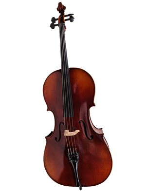 Cedar Music EACLO44OFTC1 4/4 Cello with European Wood, French Bridge, Copper Wrapped Carbon Fiber Bow, Hardshell Case