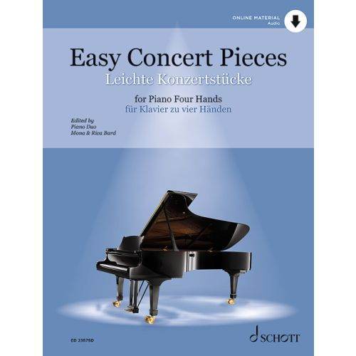 Schott 49047205 Easy Concert Pieces - for Piano Four Hands Play-Along - Ray's Midbell Music