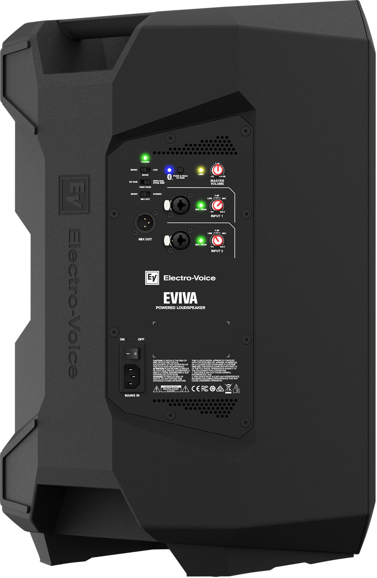 EV EVIVA12P-US 1000W Portable Loudspeaker with Bluetooth