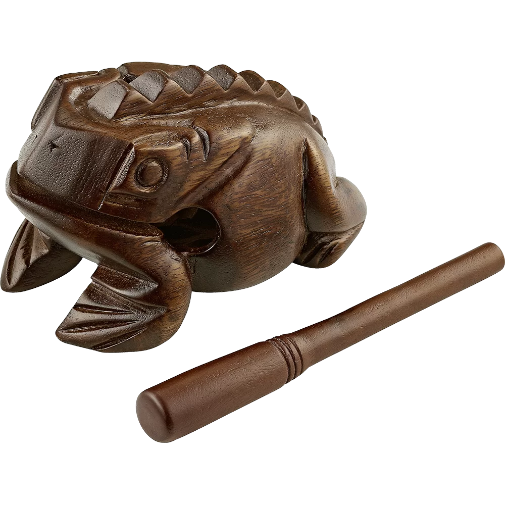 MEINL PERCUSSN FROGL Wooden Frog Large, Brown