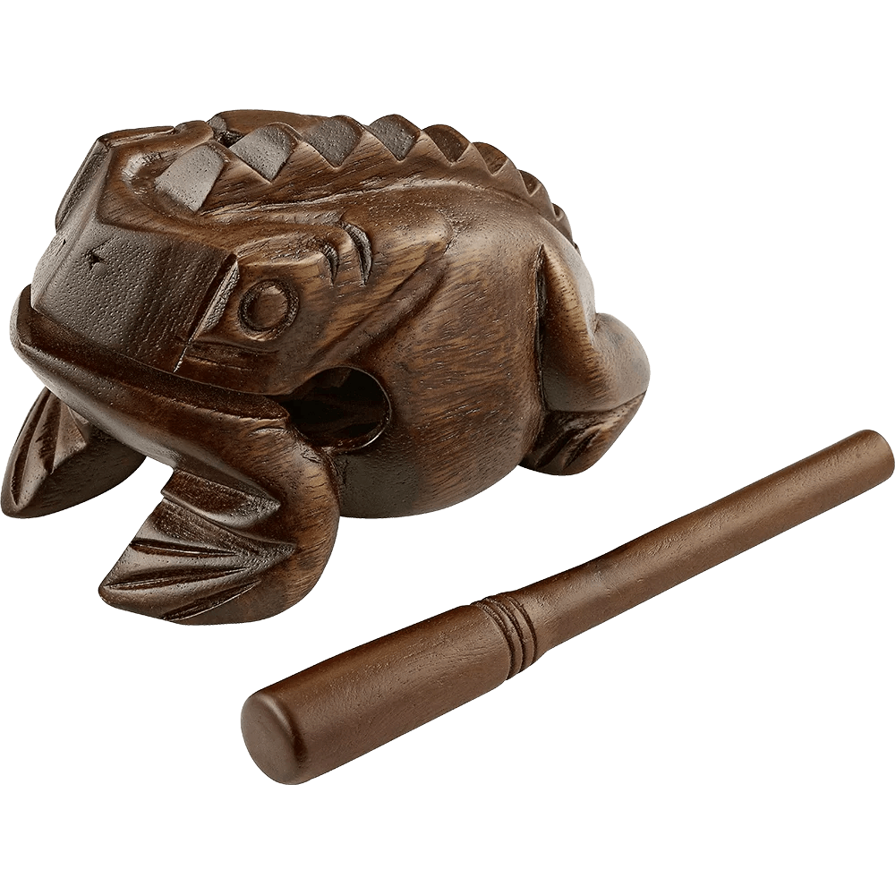 MEINL PERCUSSN FROGL Wooden Frog Large, Brown - Ray's Midbell Music