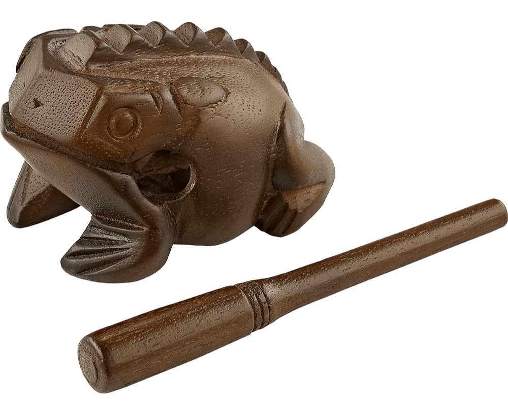 MEINL PERCUSSN FROGM Wooden Frog Medium, Brown - Ray's Midbell Music