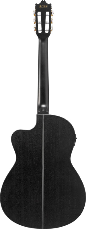 Ibanez GA5MHTCEWK Single Cut Classical A/E Guitar (Weathered Black) - Ray's Midbell Music