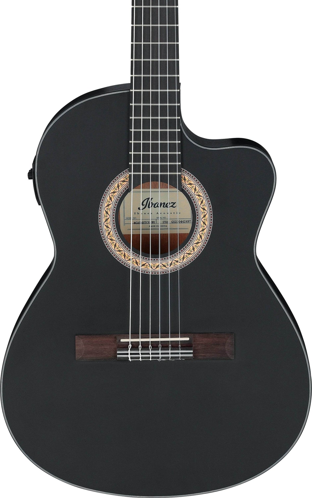 Ibanez GA5MHTCEWK Single Cut Classical A/E Guitar (Weathered Black) - Ray's Midbell Music