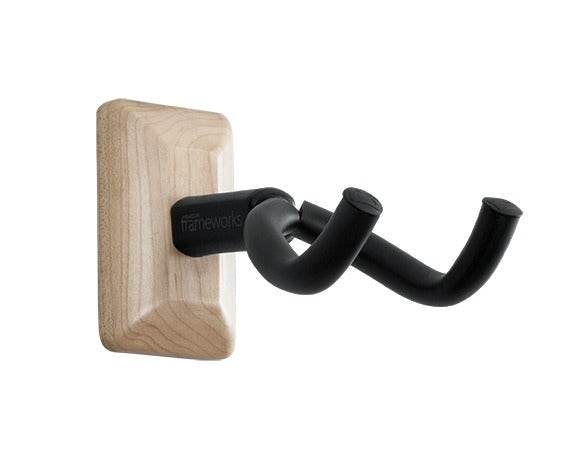 Frameworks GFWGTRHNGRMPL Wall Mounted Guitar Hanger with Maple Mounting Plate - Ray's Midbell Music