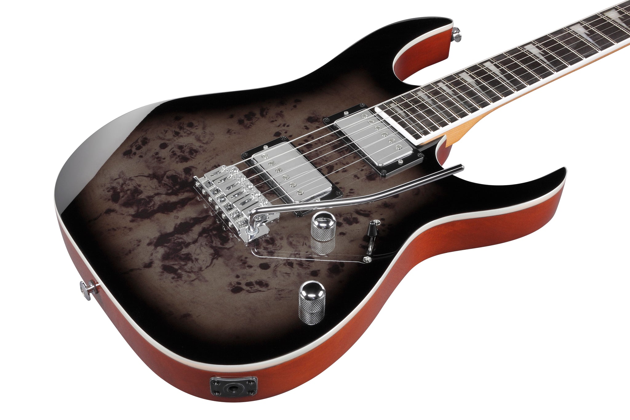 Ibanez GRG220PA1BKB Gio RG Series Double Cut Electric Guitar (Brown Black Burst)