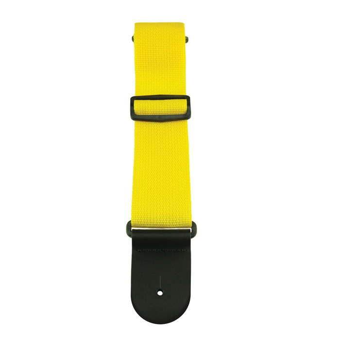 Henry Heller HPOL-YEL Custom Logo Poly Gtr Strap Yellow - Ray's Midbell Music