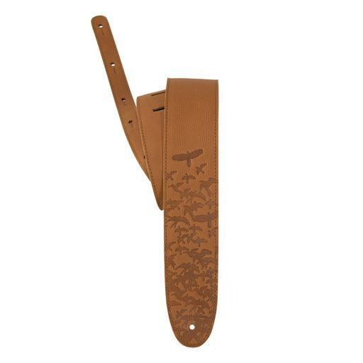 PRS 111976042 2.5" Leather Bird Swarm Strap, Tan