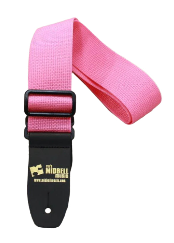 Henry Heller HPOL-PNK Custom Logo Poly Gtr Strap Pink