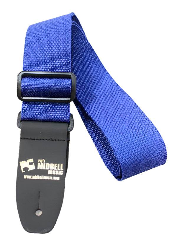 Henry Heller HPOL-BLU Custom Logo Poly Gtr Strap Royal Blue - Ray's Midbell Music